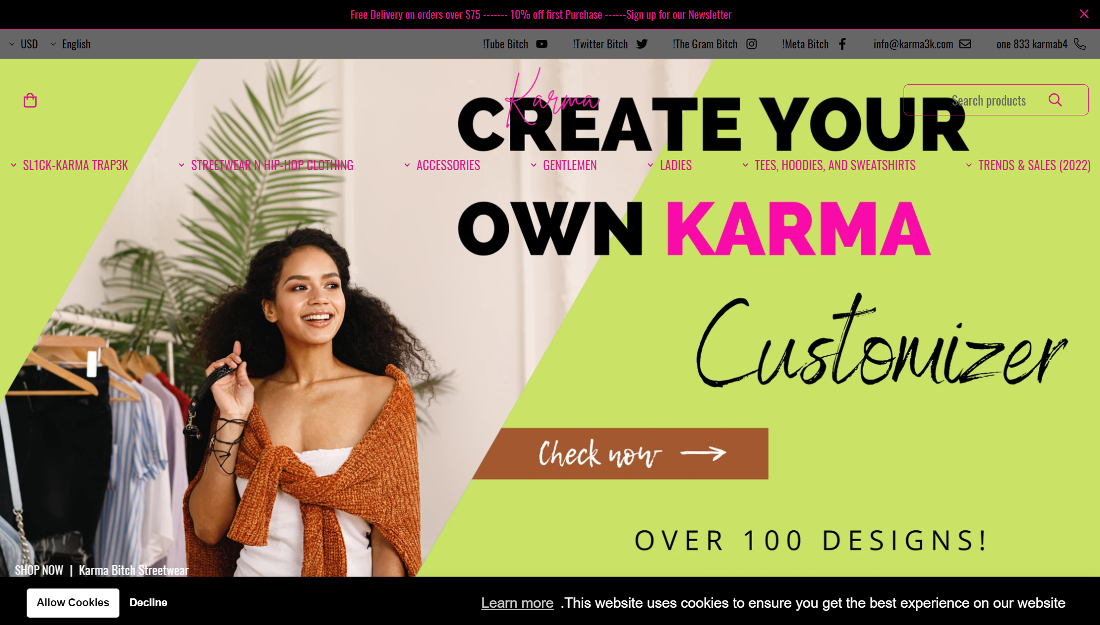 Karma is one of the Shopify clothing stores that is using RightCopy