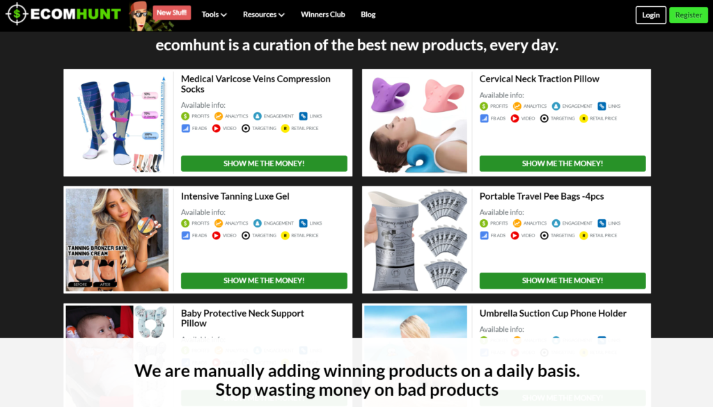 dropshipping spy tool "Ecomhunt"