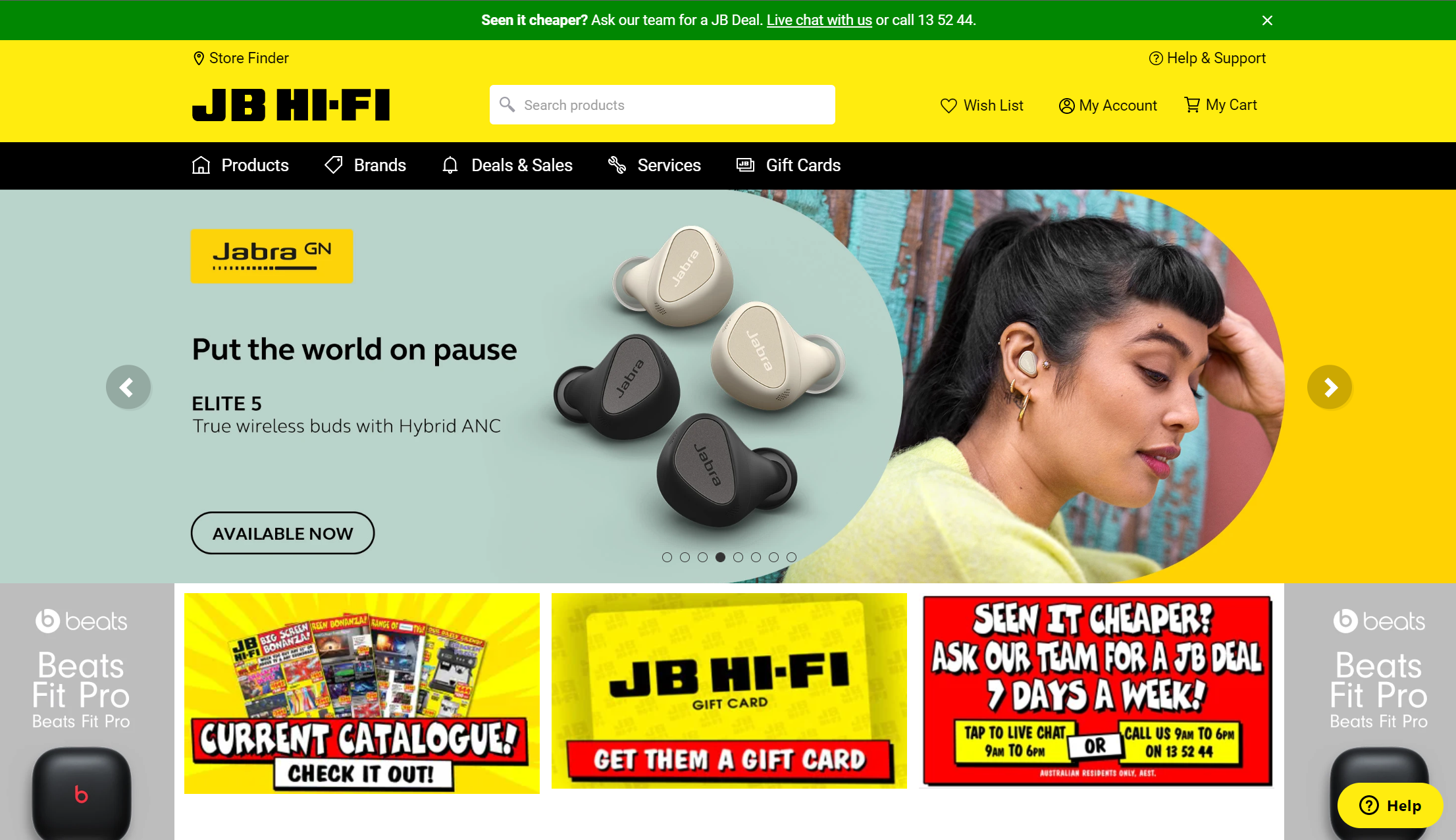 Top 100 best Shopify stores, JB Hi-Fi homepage